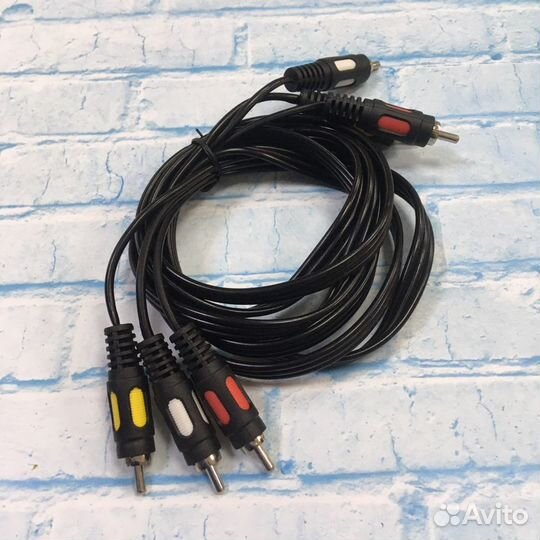 Кабель аудио видео 3RCA-3RCA 1.8 v