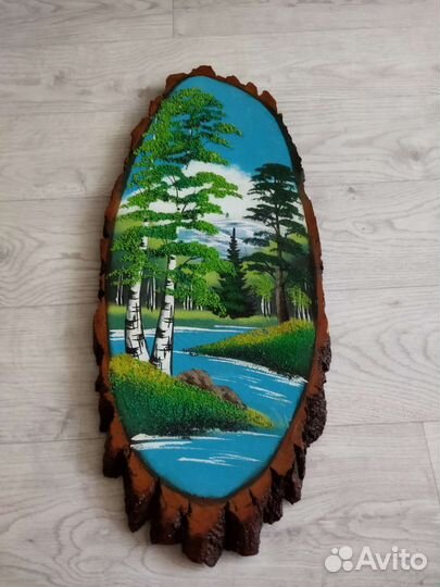 Панно из спила дерева