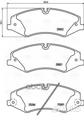 Колодки тормозные дисковые перед Land Rover