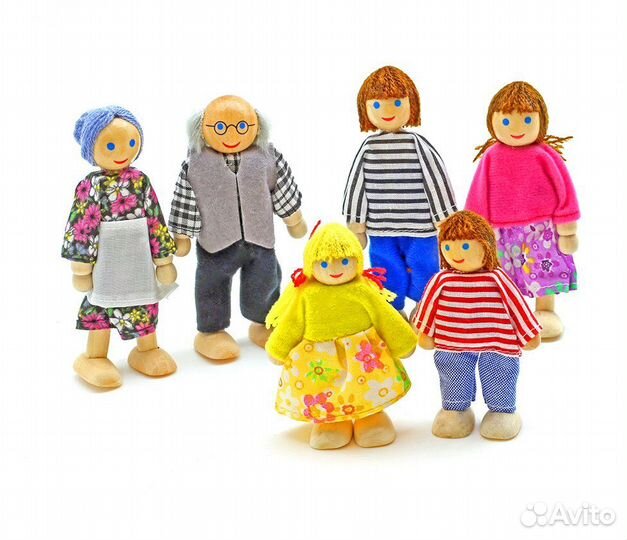 Деревянные куклы Семья. Кукла деревянная