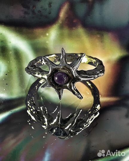 Серебряное кольцо с аметистом