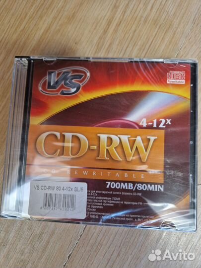 CD-RW VS 700 mb 5 шт