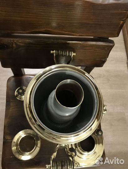 Старинный угольный самовар редкой формы