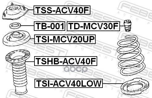 Опора переднего амортизатора tssacv40F Febest