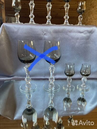 Цветное стекло Бокалы, рюмки гхз СССР