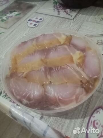 Сом нарезка холодного копчения, балык не копченый