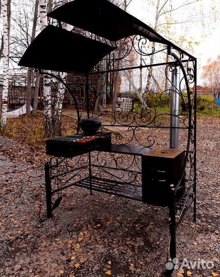 Мангал с печью