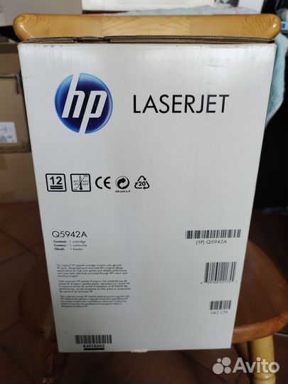 Картридж лазерный HP 42A (Q5942A) черный, с чипом