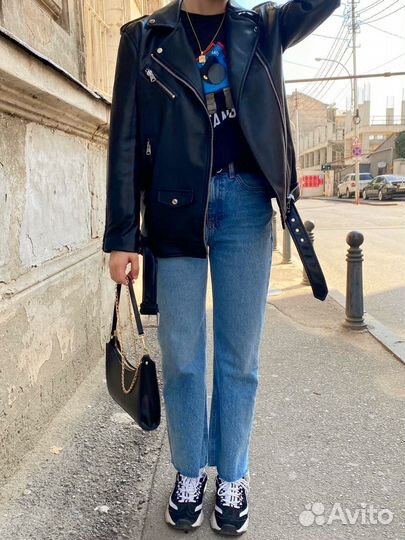 Куртка кожаная stradivarius