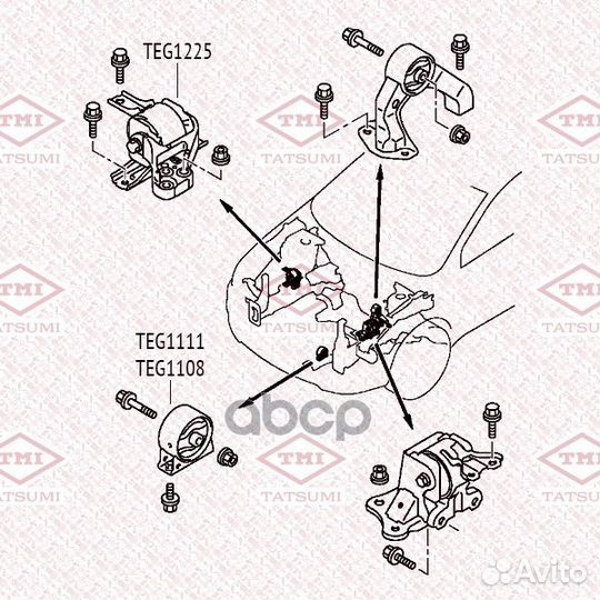 Опора двигателя TEG1225 tatsumi