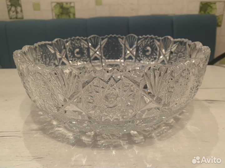 Хрустальная ваза чаша для фруктов