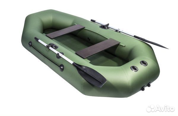 Лодка надувная пвх 260 зелёный 