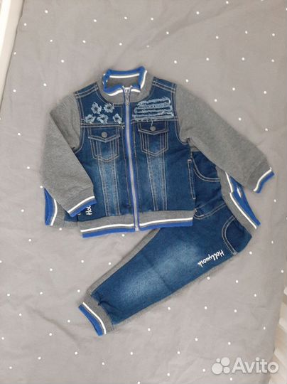 Джинсовый костюм для мальчика 86