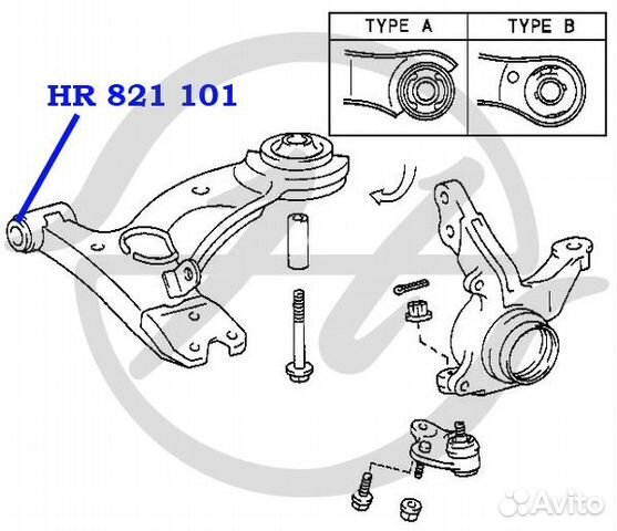 Сайл-блок нижн.рычага перед.подвески, передний