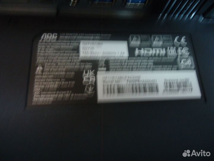Монитор LCD AOC 27 Q27V5C