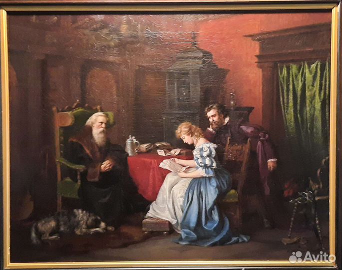 Антикварная картина XIX в