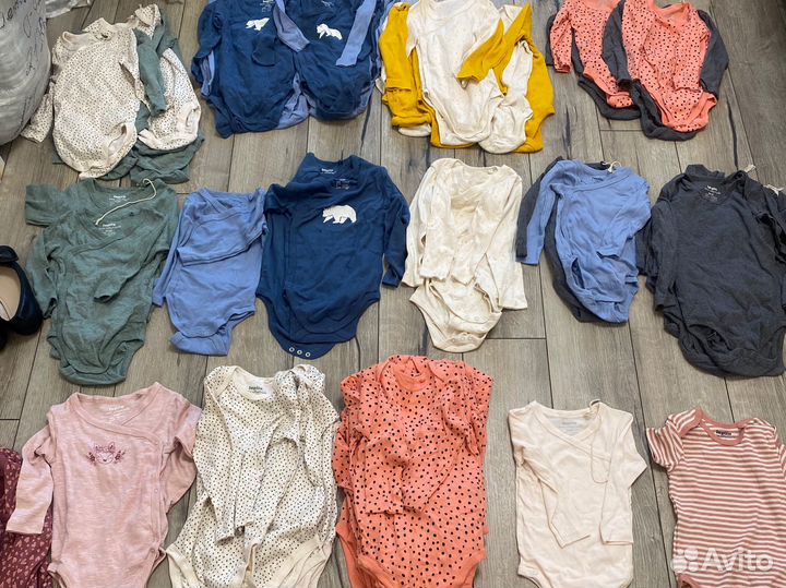 Боди на запАх длинный рукав 62/68,74/80,86/92