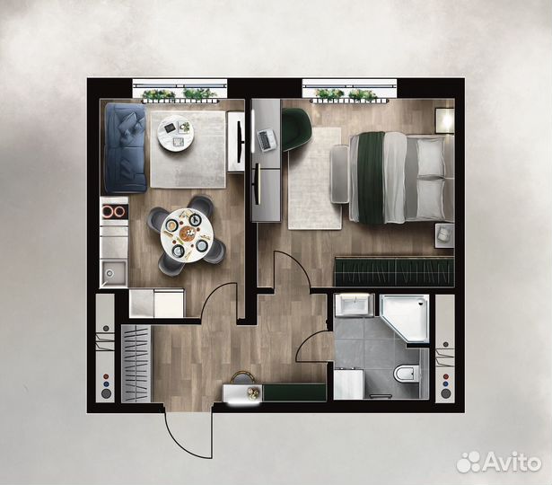 Скетч интерьера, визуализация