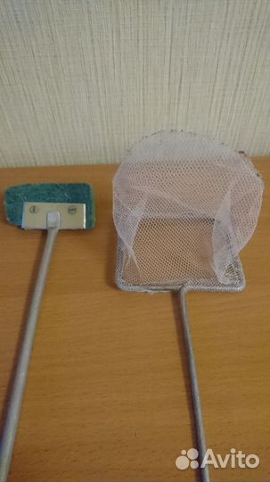 Сачок и скребок для аквариума
