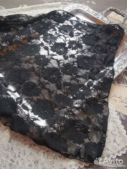 Ажурный большой шарф Гипюровый