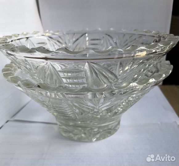 Конфетница хрустальная СССР