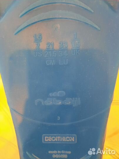 Ласты Декатлон nabaiji 21-21,5 см