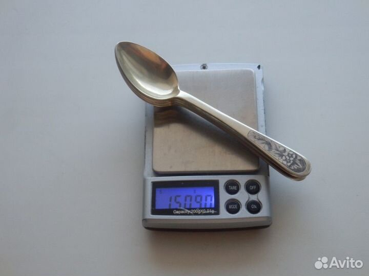 Чайные ложки серебро 875 пробы. СССР 6 штук, сч4