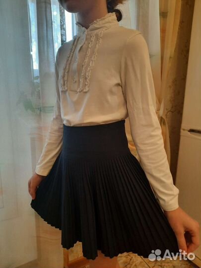 Блузка белая для девочки 134