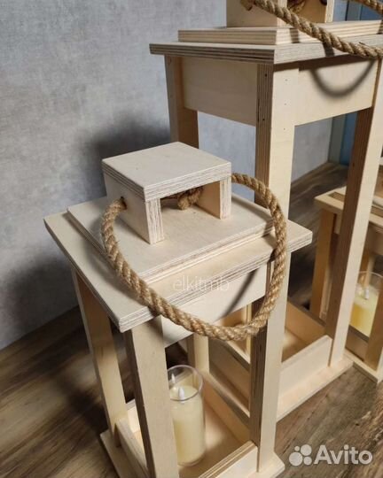 Фонарь деревянный