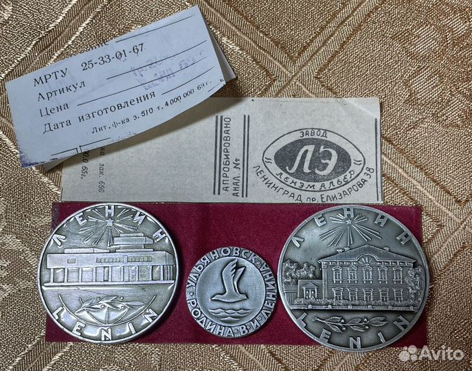Медали сувенирные к 100-ю Ленина