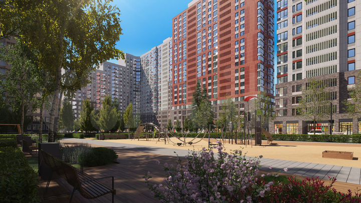 2-к. квартира, 42,9 м², 7/22 эт.