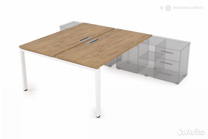 Стол-бенч на 2 рабочих места для крепления на тумб