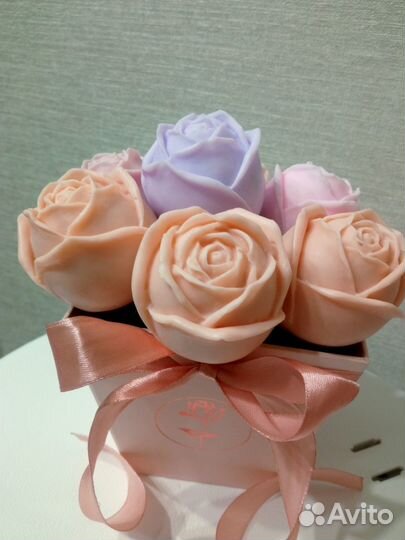 Букеты и наборы из мыльных роз ручной работы