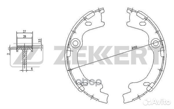 Колодки торм. бараб. задн. Hyundai i30 07- Kia