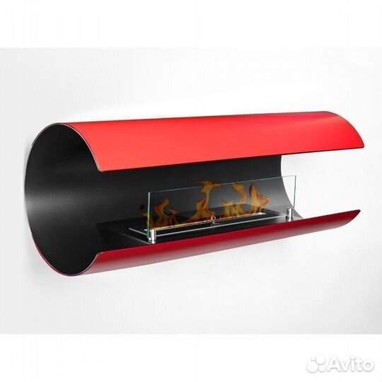 Биокамин настенный красный