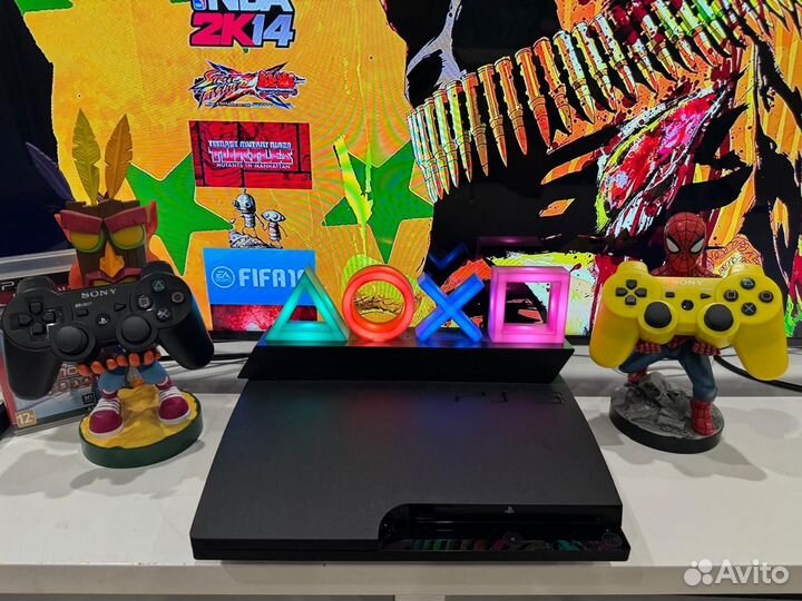 Sony ps3 slim+2000игр+прошита