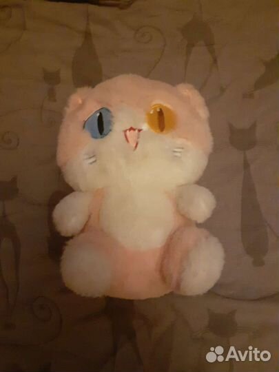 Кот мягкая игрушка с разными глазами