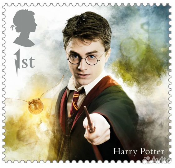Комплект Марок Гарри Поттер +буклет+ открытка