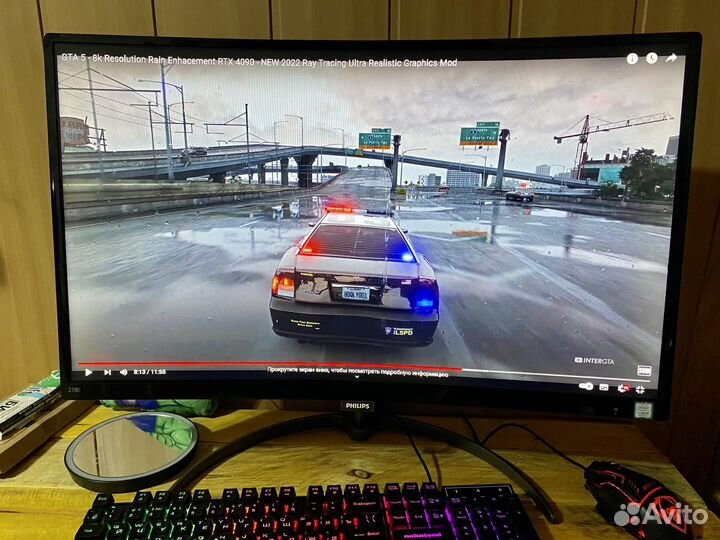 Игровой изогнутый монитор 27 philips 278e