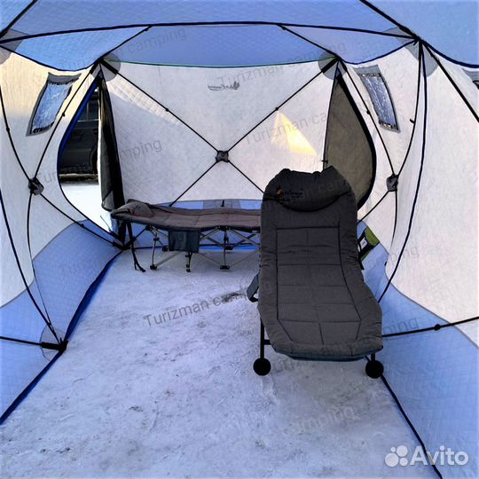 Зимняя палатка большая мобильная баня