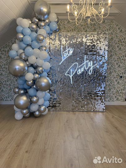 Фотозона из пайеток в аренду