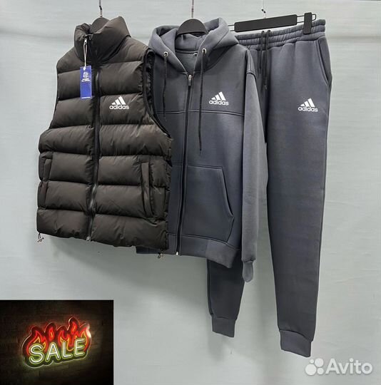 Флисовый спортивный костюм adidas