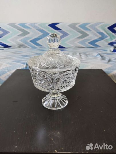 Ваза конфетница хрусталь