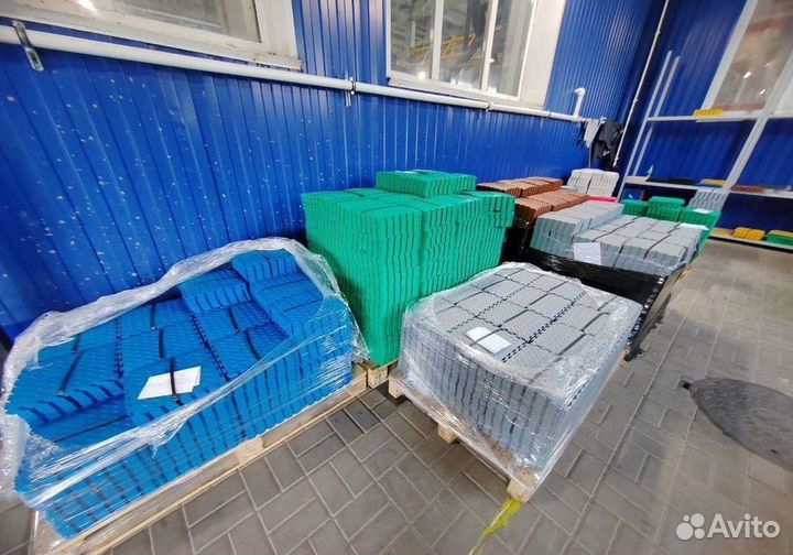 Модульная пвх плитка в автосервис / сто