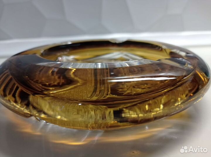 Пепельница из цветного хрусталя Германия