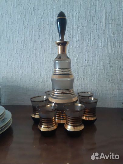 Графин и 6 фужеров Богема Чехия