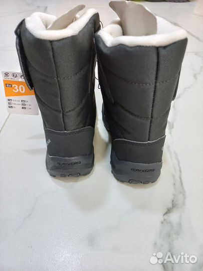 Зимние сапоги детские черно-белые Quechua 100