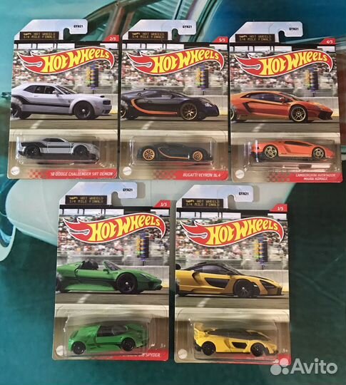 Hot wheels модели 1/64, полный сет 1/4 мили