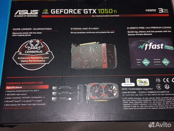 Видеокарта GTX 1050ti