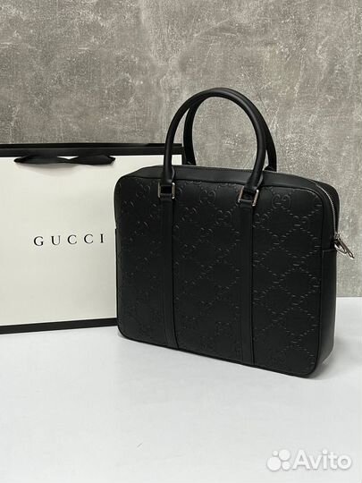 Портфель мужской gucci кожаный премиум